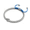 Cerf-volant | Argent & Bleu | Bracelet Charmballa en Cristal de Macramé